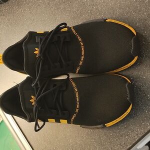 Adidas nmd r1 black collegiate gold size 10